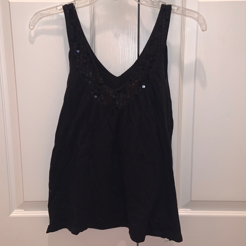 Black sequin top